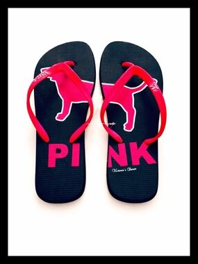💕ⓅⒾⓃⓀ ⓋⓈ Vintage Pink Dog Flip Flops NWT💕